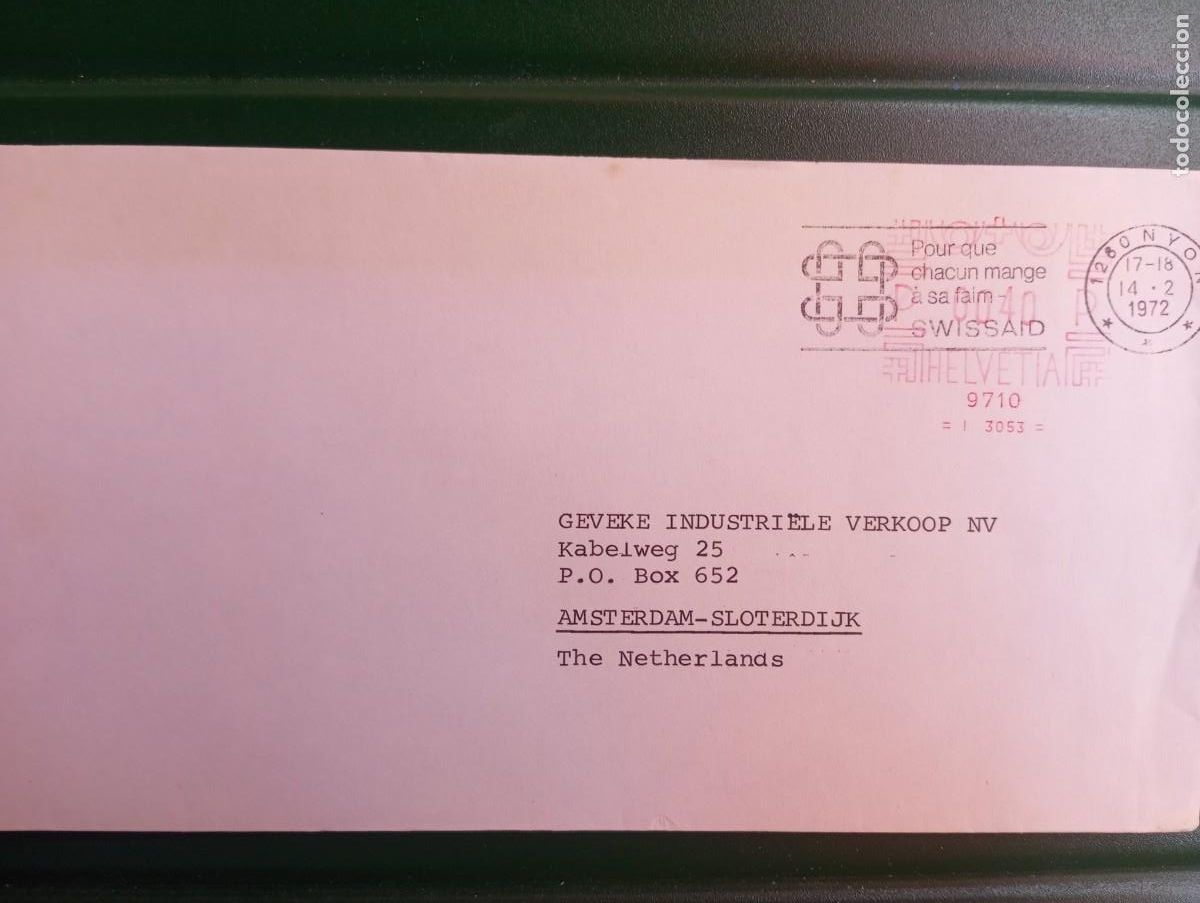 Sellos: SUIZA, 1972, FRANQUICIA POSTAL CON FRANQUEO MEC&Aacute;NICO