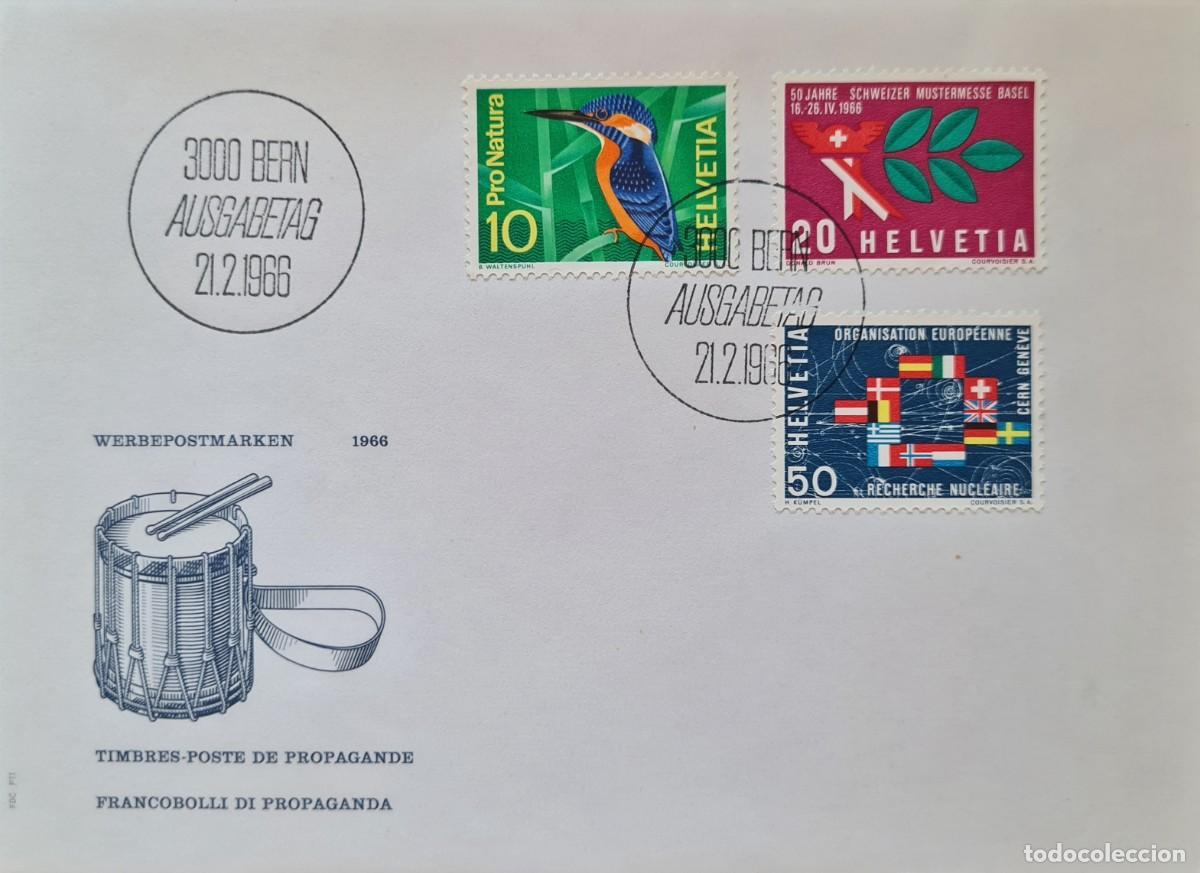 Stamps: Dos sobres de primer d&iacute;a, Suiza 1966