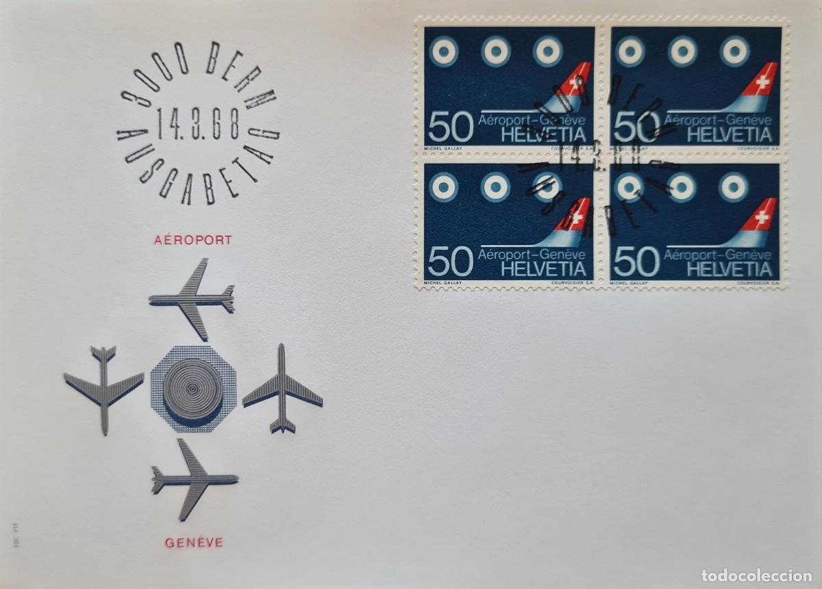 Selos: Dos sobres de primer d&iacute;a, Suiza 1968