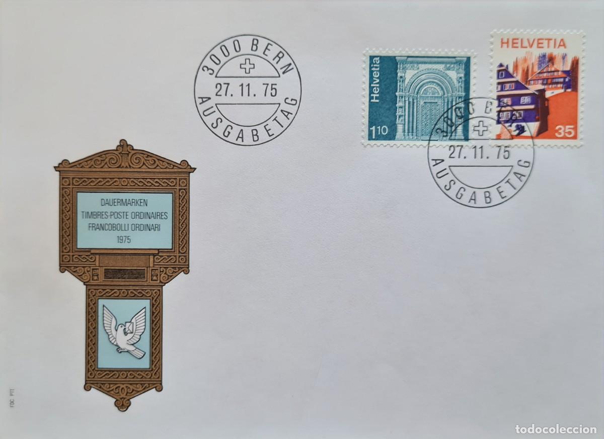 Timbres: Sobre de primer d&iacute;a de Suiza 1975