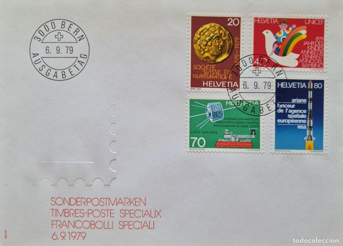 Selos: Sobre de primer d&iacute;a de Suiza 1979