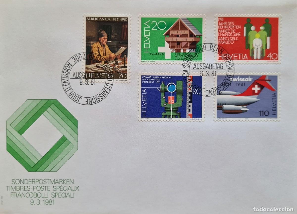 Stamps: Sobre de primer d&iacute;a de Suiza 1981