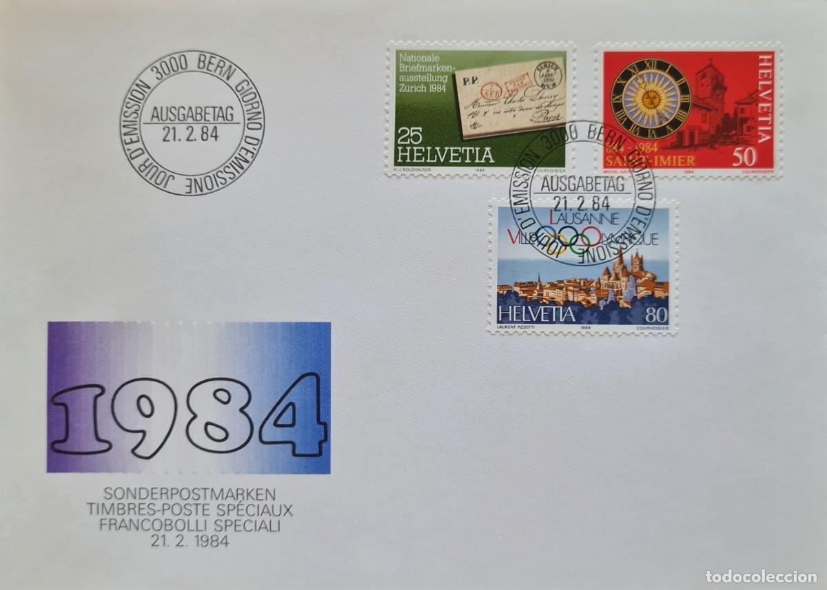 Briefmarken: Sobre de primer d&iacute;a de Suiza 1984