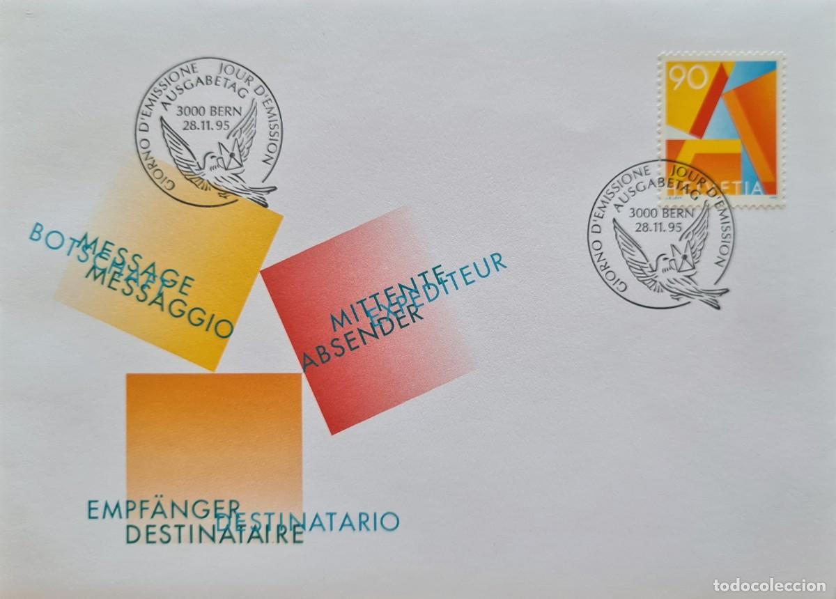 Sellos: Sobre de primer d&iacute;a de Suiza 1995: correo prioritario