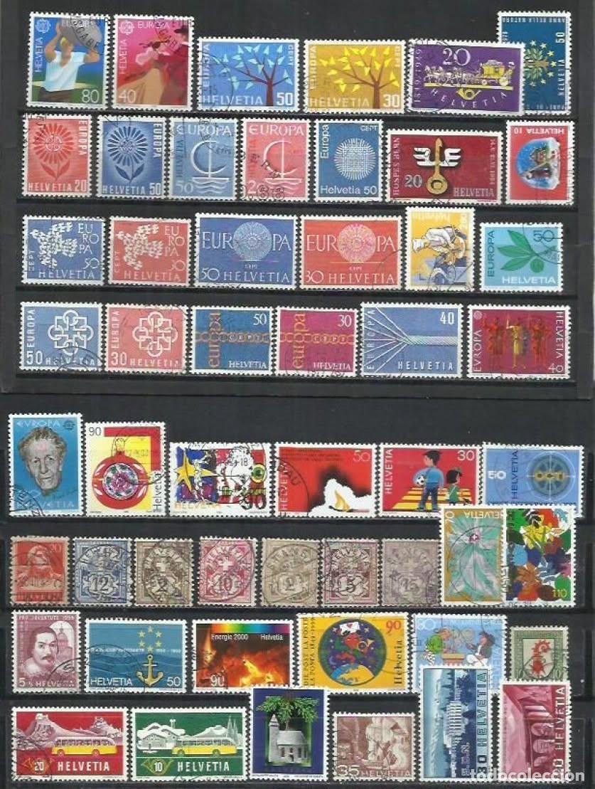 Sellos: R378J-LOTE SELLOS ANTIGUOS Y MODERNOS SUIZA SIN TASAR,BUENOS VALORES,BUENOS VALORES.HELVETIA. ******