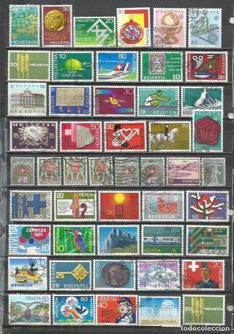 Sellos: G898B-LOTE SELLOS ANTIGUOS Y MODERNOS SUIZA SIN TASAR,BUENOS VALORES,BUENOS VALORES.HELVETIA. ******