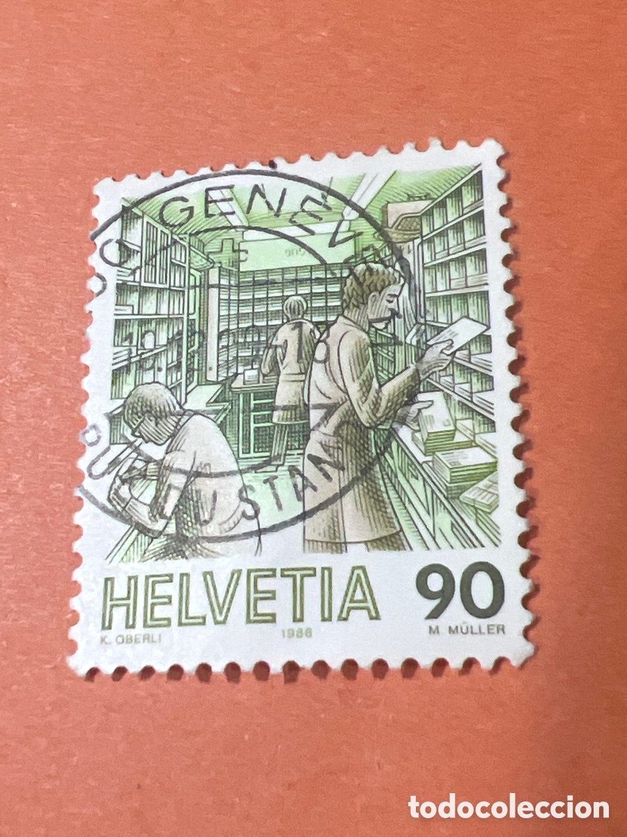 Sellos: S43. SELLO DE SUIZA - HELVETIA 90