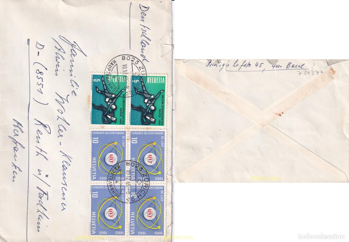 Sellos: 724377 USED SUIZA 1965 CENTENARIO DE LA UNION INTERNACIONAL DE TELECOMUNICACIONES