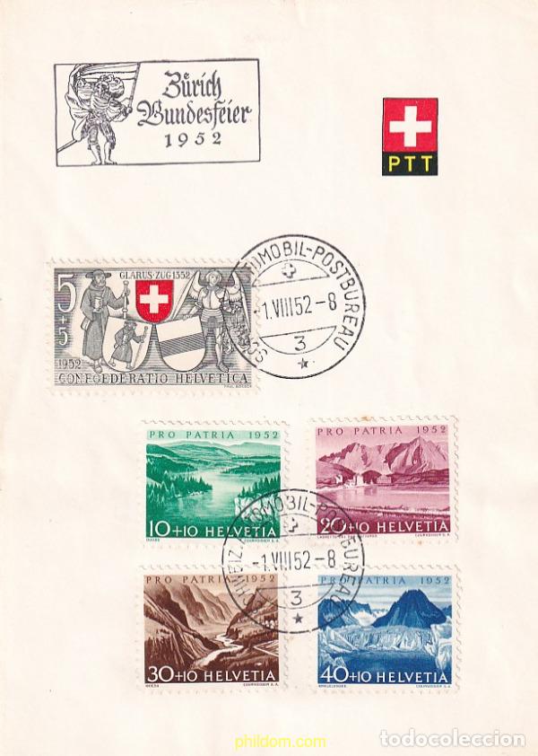 Sellos: 723162 USED SUIZA 1952 PRO PATRIA