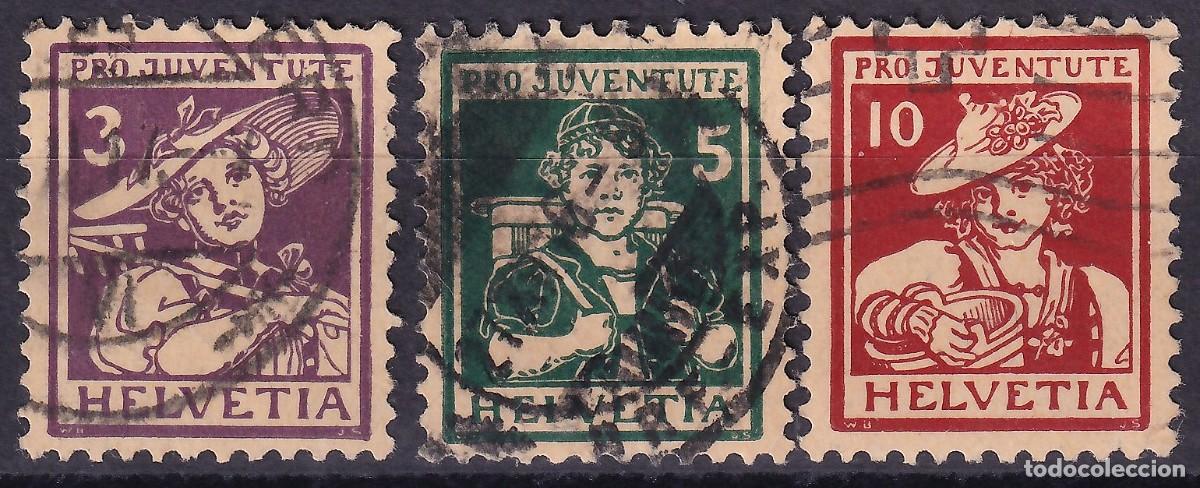 Sellos: SUIZA, 1916 Y&T. 151 / 153, Pro Juventud.