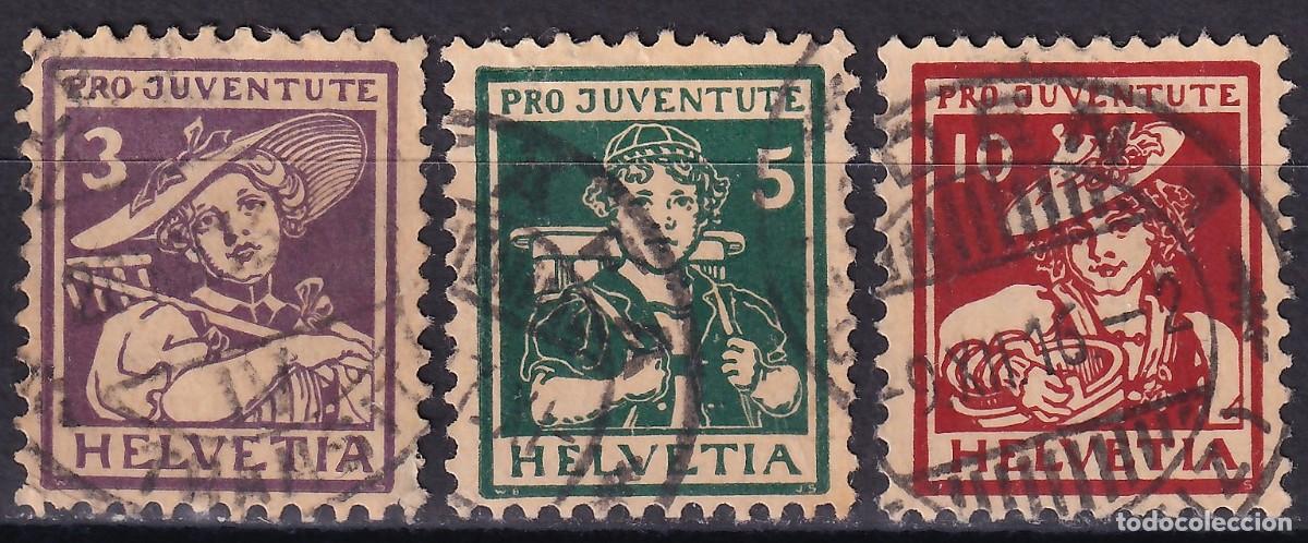 Sellos: SUIZA, 1916 Y&T. 151 / 153, Pro Juventud.