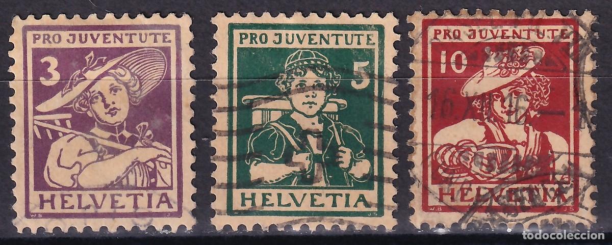 Sellos: SUIZA, 1916 Y&T. 151 / 153, Pro Juventud.