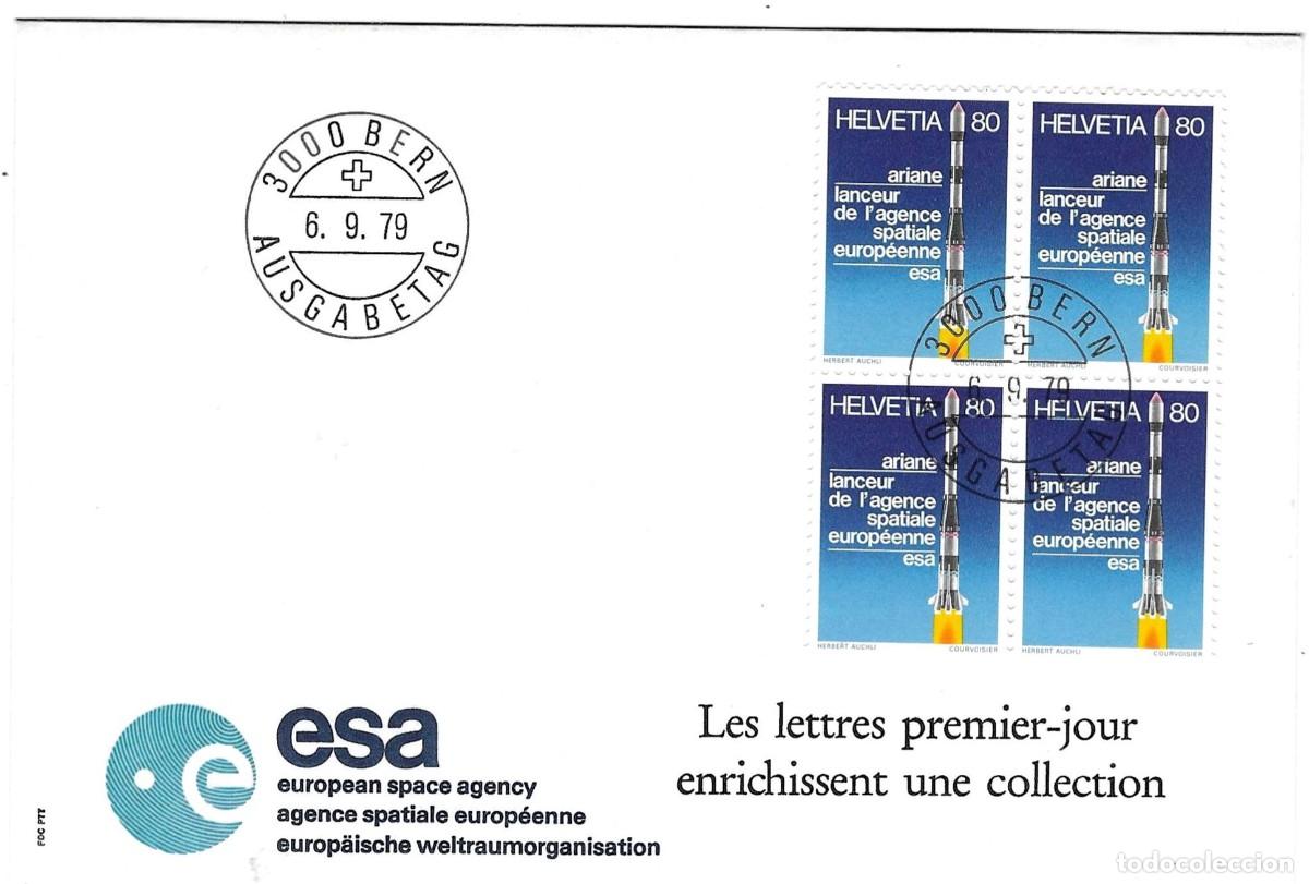 Sellos: Sobre. Agencia Espacial Europea. 1979. ref. 28-215