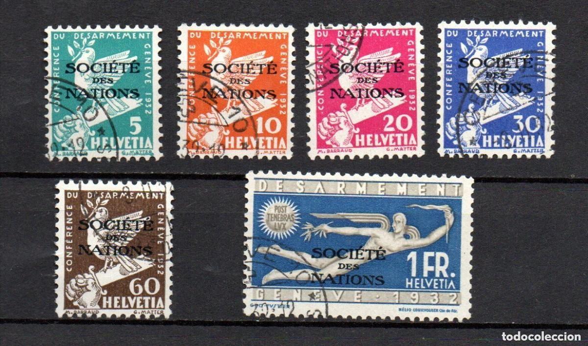 Sellos: SUIZA. 1932. servicio. YT 78/83. sociedad de naciones