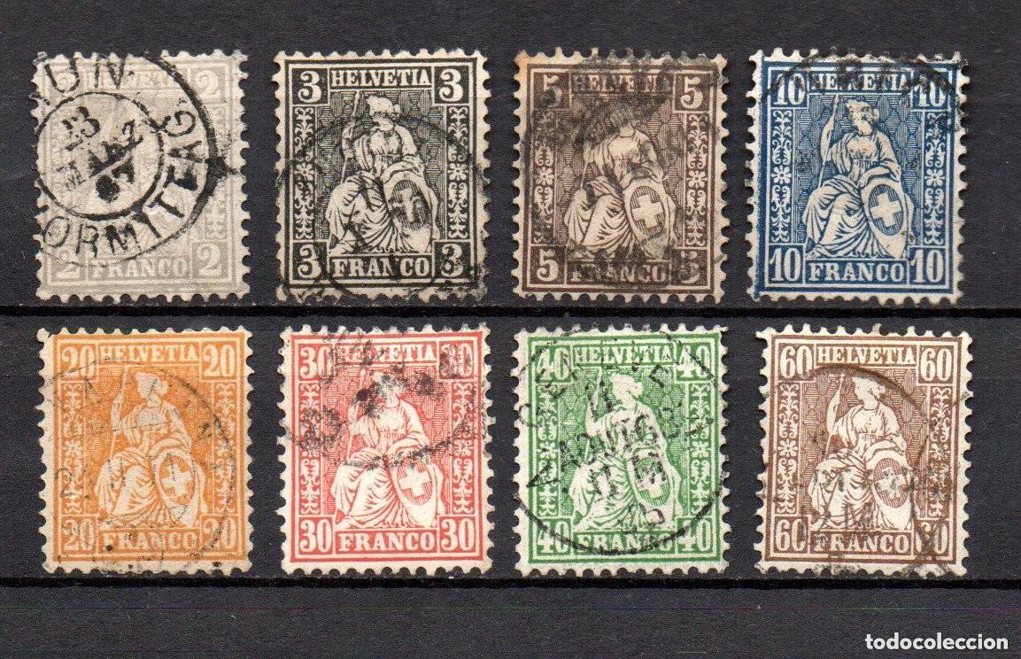 Sellos: SUIZA. 1862. SERIE YT 33/41. FALTA 41.