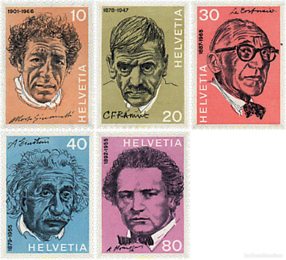 Sellos: 59022 MNH SUIZA 1972 PERSONAJES CELEBRES