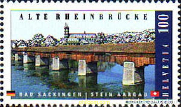 Stamps: 220807 MNH SUIZA 2008 PUENTE SOBRE EL RIO RIN EN BAD S&Auml;CKINGEN