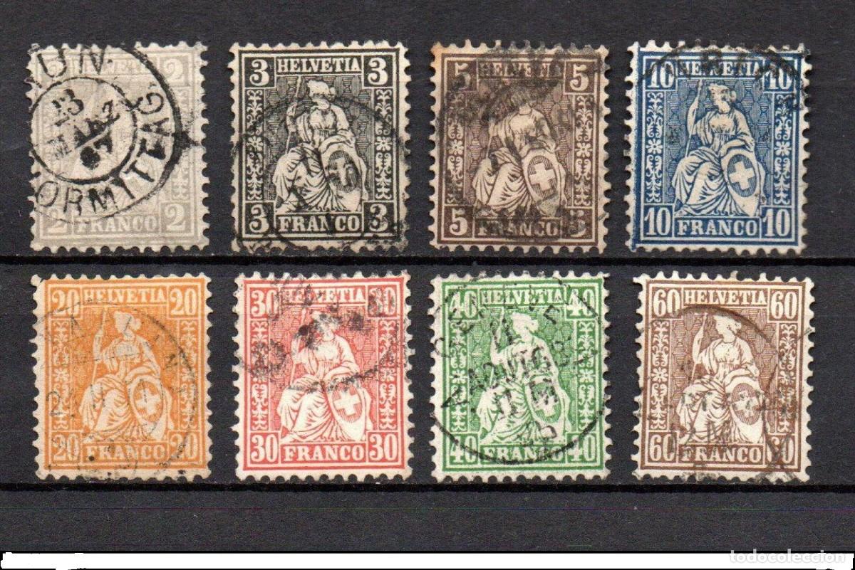 Sellos: SUIZA. 1862. SERIE YT 33/41. FALTA 41.