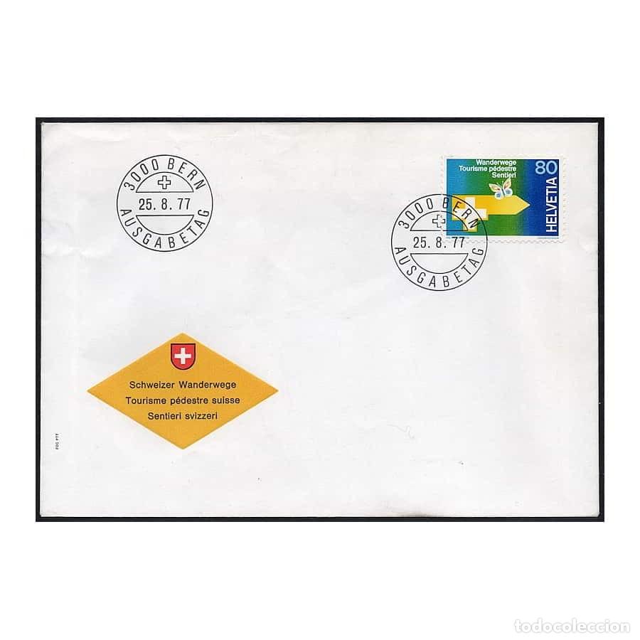 Sellos: Suiza 1977 [FDC] Senderos Tur&iacute;sticos (N)