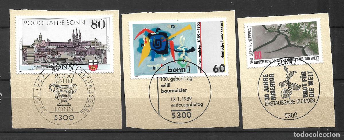 Sellos: alemania 1989 michel 1402/1404 usado- 11/1