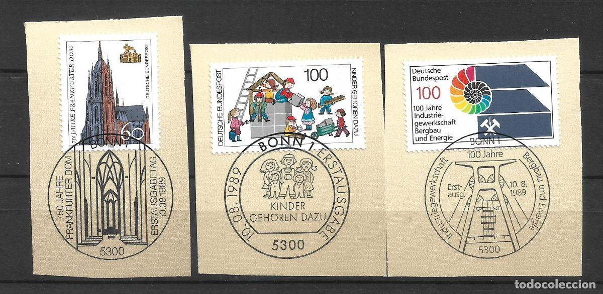 Sellos: alemania 1989 michel 1434/1436 usado- 11/4