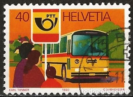 Sellos: Suiza 1980 - Mi 1181 - YT 1111 - Autob&uacute;s de correos