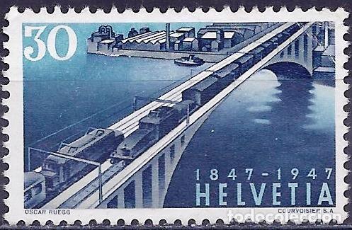 Sellos: Suiza 1947 - Mi 487 - YT 444 - Viaducto '' Lorraine '' en Berna - MNG