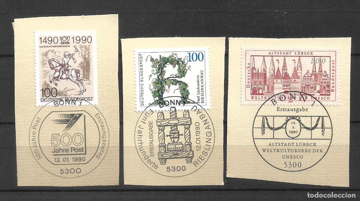 Sellos: alemania 1990 michel 1445/1447 usado- 11/4