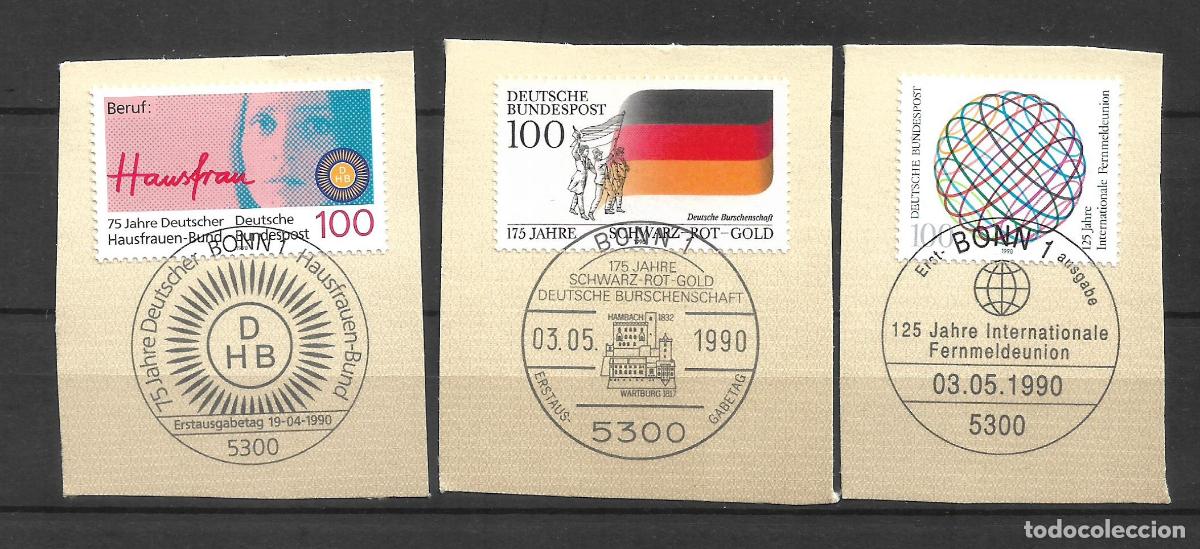 Sellos: alemania 1990 michel 1460+1463/1464 usado- 11/4