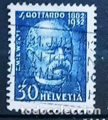 Sellos: SUIZA - IVERT 262 USADO - 50&ordm; CUMPLEA&Ntilde;O DE SAN GOTARDO A&Ntilde;O 1932