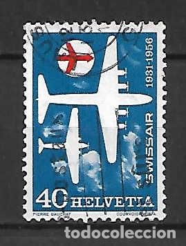 Sellos: 25&ordm; Anv&ordm; SWISSAIR de Suiza. Sello a&ntilde;o 1956 Yvert 3 &euro;