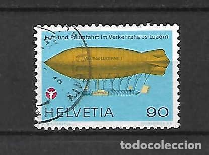 Sellos: Globo aerost&aacute;tico , Suiza. Sello a&ntilde;o 1975
