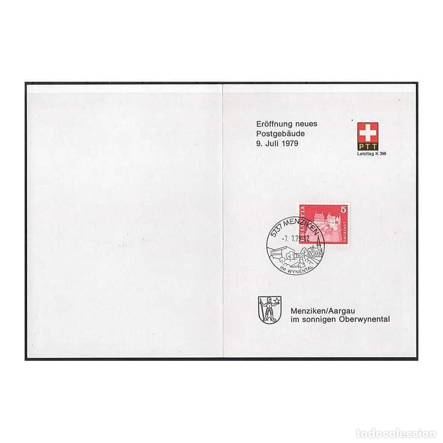 Sellos: Suiza 1979 [CS] Documento apertura oficina correos Menziken (N)