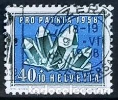 Sellos: SUIZA - IVERT 610 USADO - PRO PATRIA 1958