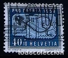 Sellos: SUIZA - IVERT 629 USADO - PRO PATRIA 1959