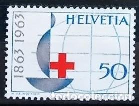 Sellos: SUIZA - IVERT 709 USADO - CENTEN. CRUZ ROJA INTERNACIONAL A&Ntilde;O 1963