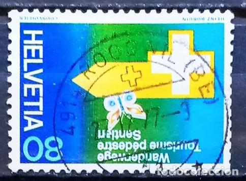 Sellos: SUIZA - IVERT 1032 USADO - TURISMO A&Ntilde;O 1977
