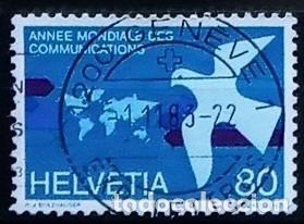 Sellos: SUIZA - IVERT 1188 USADO - A&Ntilde;O MUNDIAL DE LA COMUNICACION A&Ntilde;O 1983