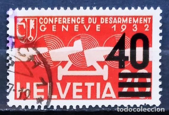 Sellos: SUIZA - IVERT AEREO N&ordm; 23 USADO SELLO CON SOBRECARGA A&Ntilde;O 1932