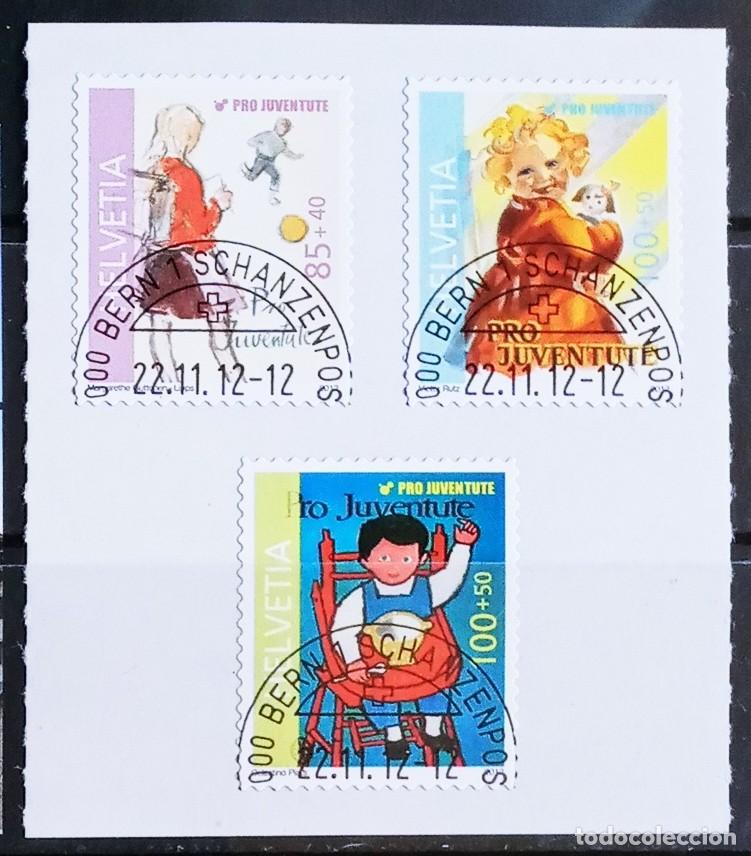 Sellos: SUIZA - IVERT 2198/00 USADOS - PRO JUVENTUDES A&Ntilde;O 2012