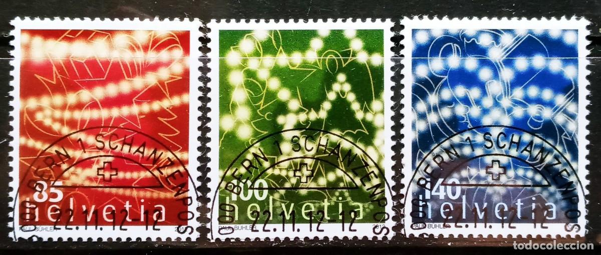 Sellos: SUIZA - IVERT 2203/05 USADOS - SERIE DE NAVIDAD A&Ntilde;O 2012
