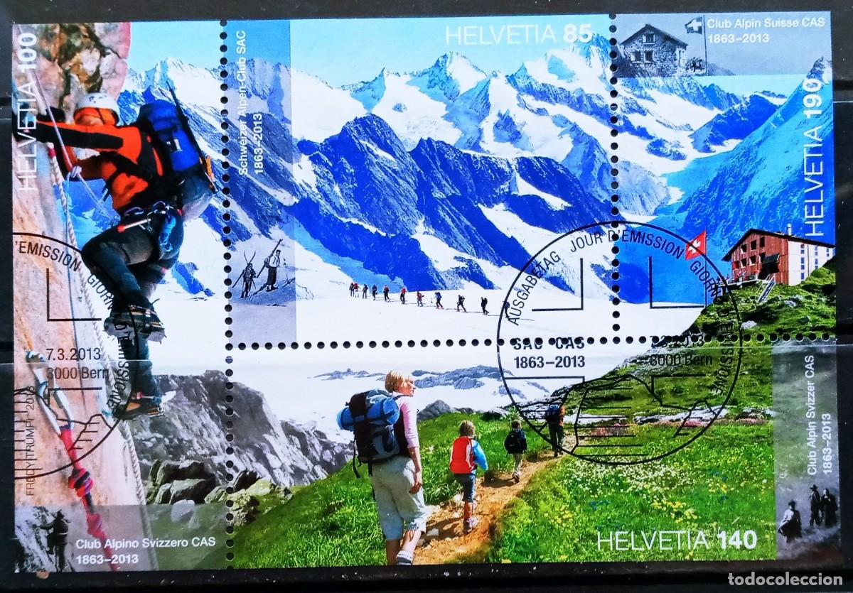 Sellos: SUIZA - IVERT 2209/12 USADOS - 150 A&Ntilde;OS DEL CLUB ALPINO SUIZO A&Ntilde;O 2013