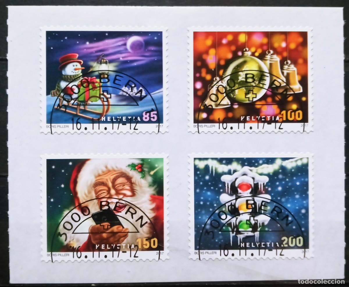 Sellos: SUIZA - IVERT 2448/51 USADOS - PRO JUVENTUDES - SERIE DE NAVIDAD A&Ntilde;O 2017