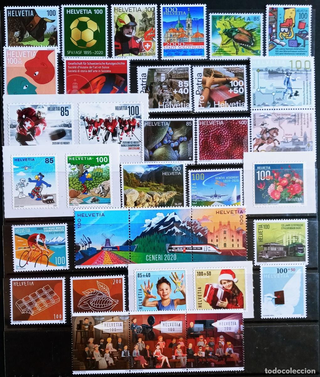 Sellos: SUIZA - IVERT ... 49 SELLOS + 2 HOJAS BLOQUES DEL A&Ntilde;O 2020 NUEVOS ** - LOS DE LAS 2 FOTOS