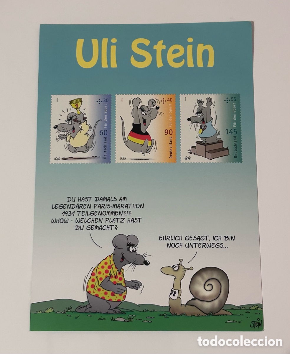 Sellos: FOLLETO CONMEMORATIVO. ULI STEIN. ALEMANIA. 2014. CONTIENE 6 SELLOS