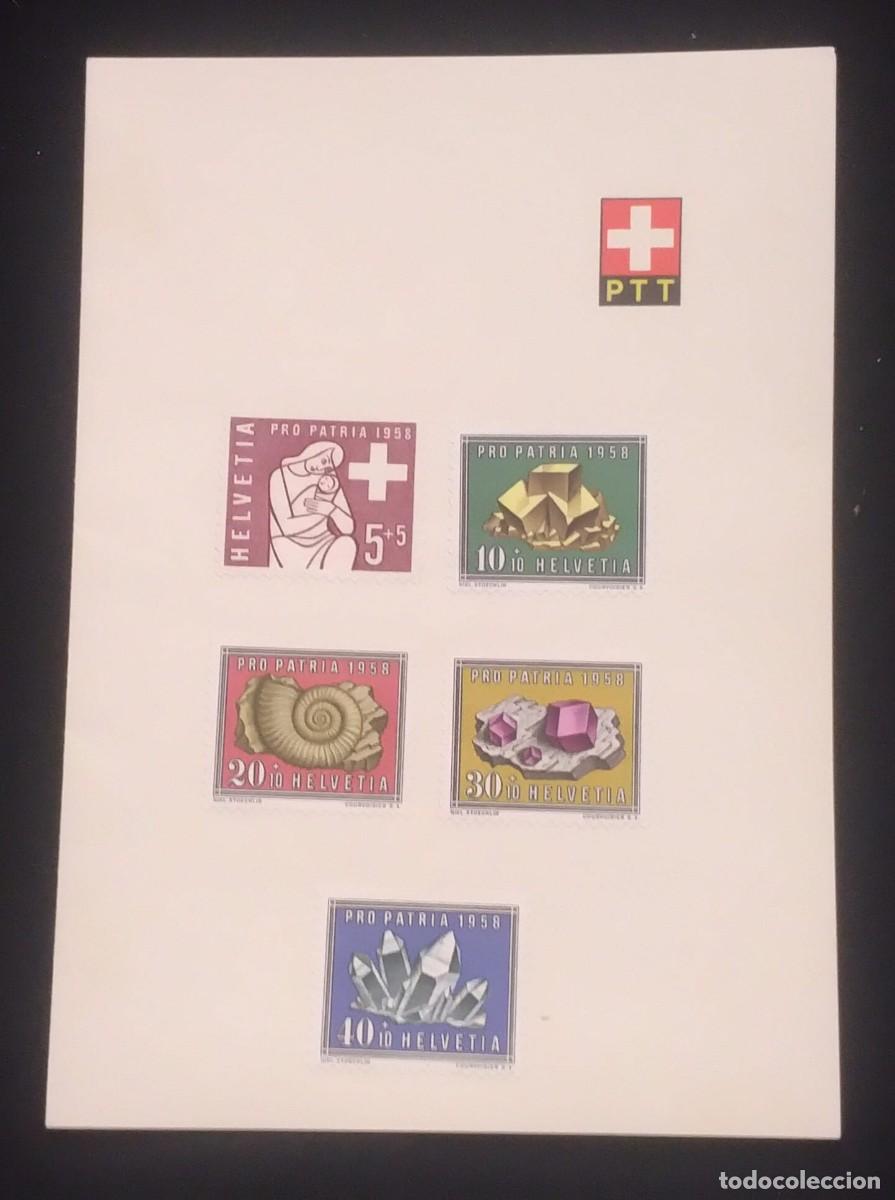 Sellos: TS) 1958 SWITZERLAND, MULTIPLE PRO PATRIA STAMPS CATALOG SCOTT B272&ndash;B276.