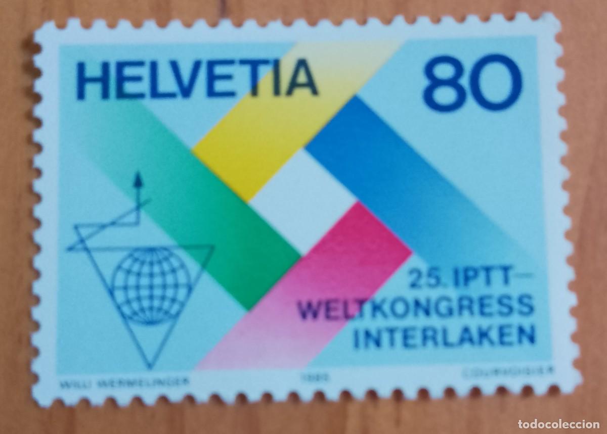 Sellos: SUIZA - A&Ntilde;O 1980 - XXV CONGRESO MUNDIAL DE LA IPTT DE INTERLAKEN