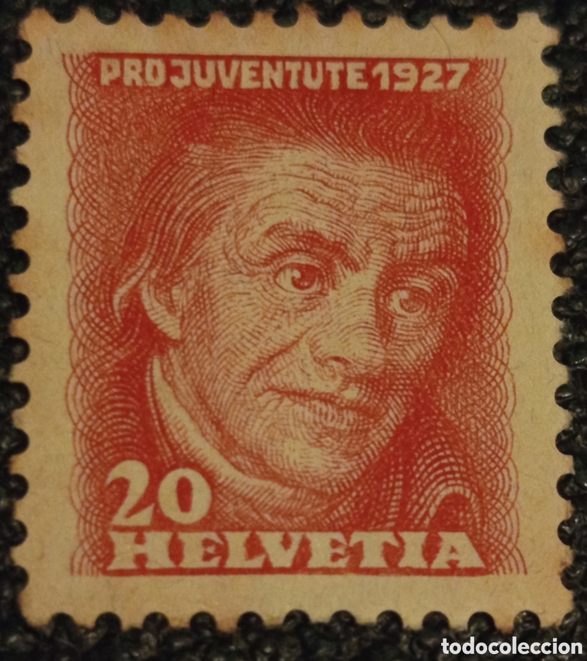 Sellos: Sello Suiza 1927 Pro Juventute Pestalozzi 20c Nuevo MH Cat&aacute;logo Michel 223