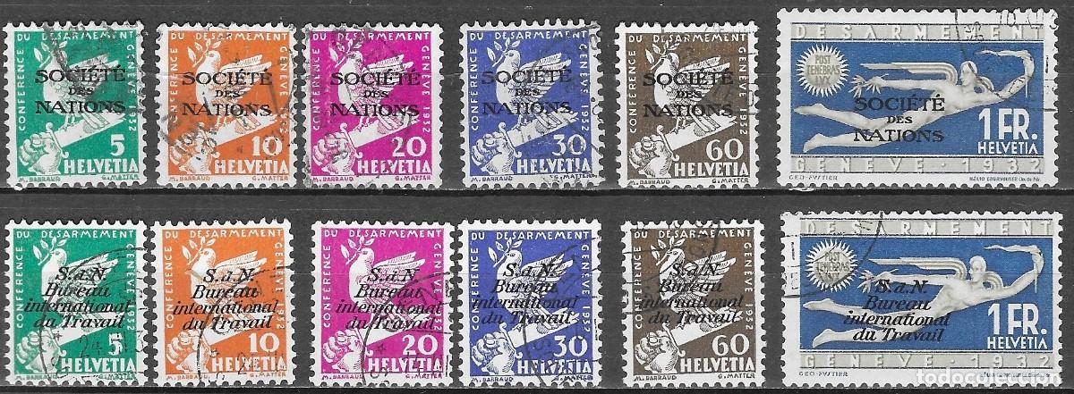 Sellos: SELLOS USADOS DE SUIZA 1932, SERVICIO YT 78/ 89