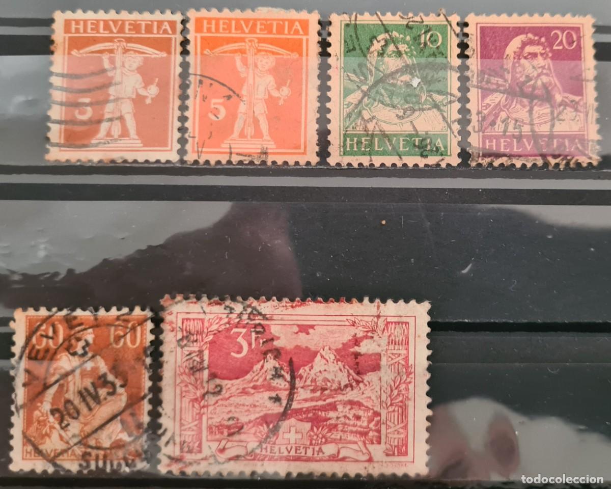 Sellos: Serie de sellos usados de Suiza 1917-22